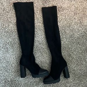 Over the Knee Textured Boots